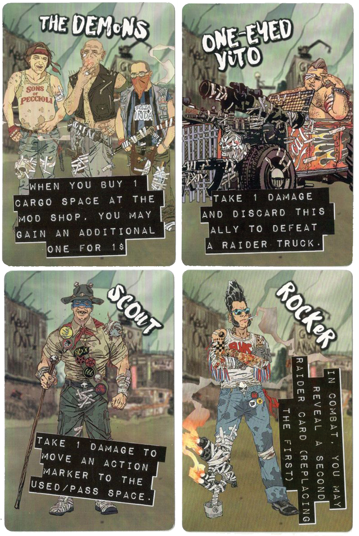 Wasteland Express Delivery Service: Rocker, Scout, One-Eyed Vito, The Demons